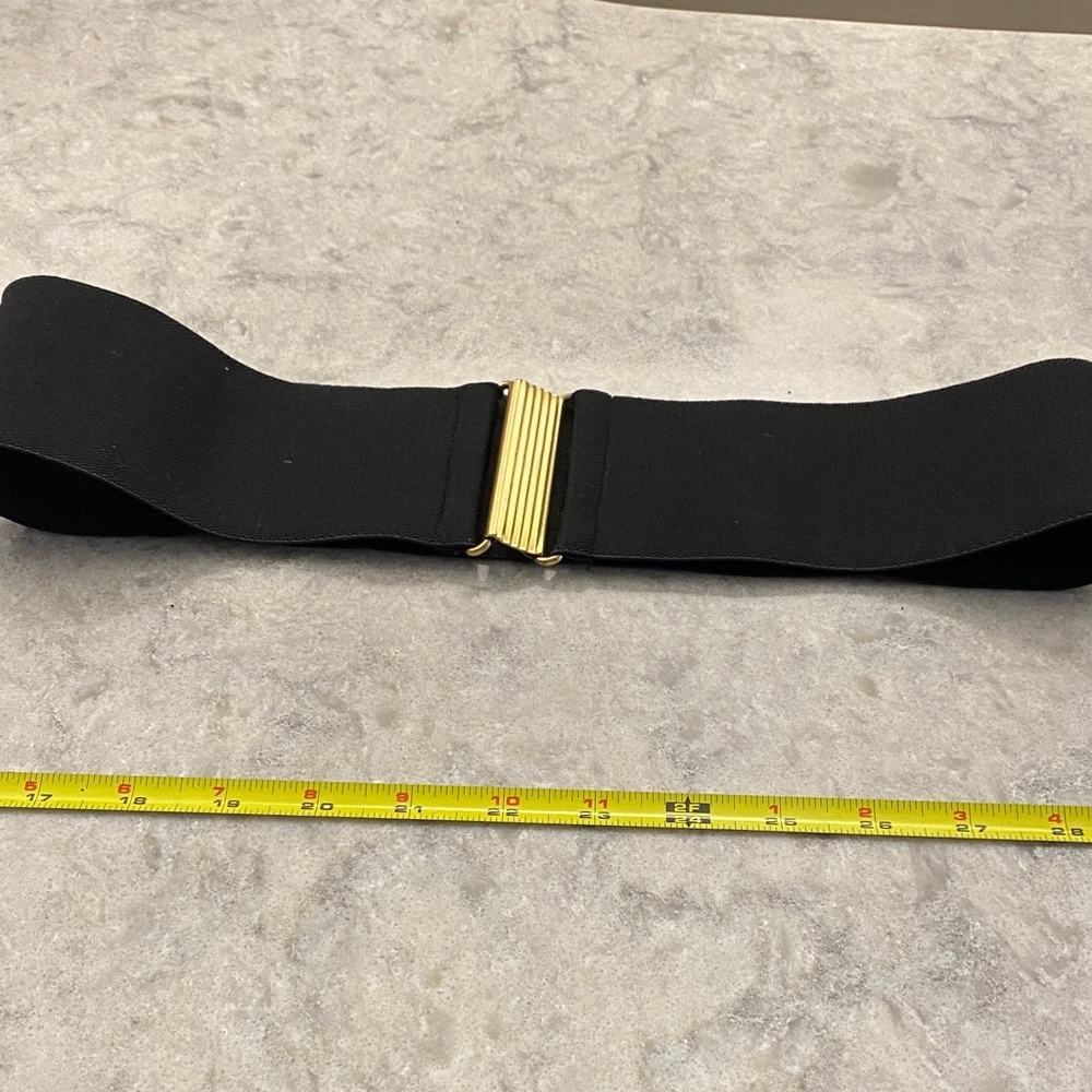 Newport News Black Belt with Gold Clasp